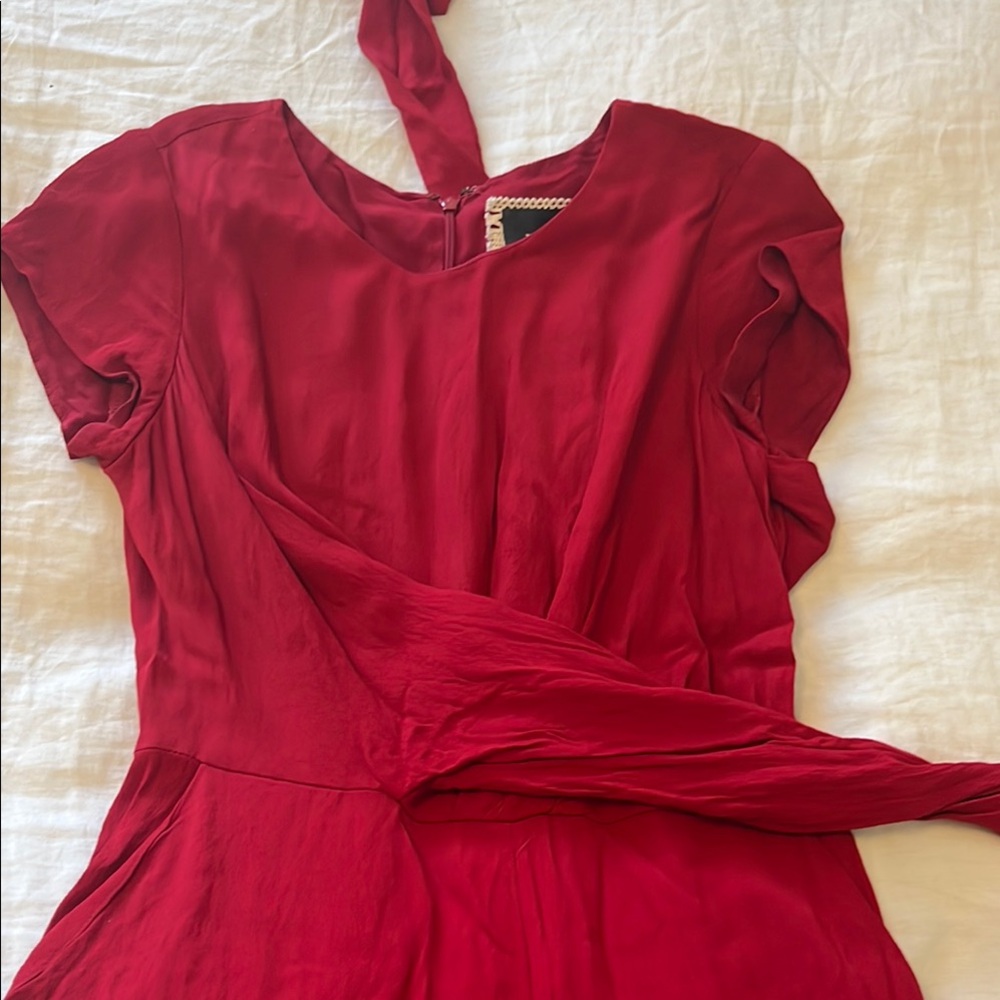 Red Maeve Cropped Jumpsuit